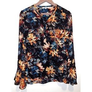 ROSE+OLIVE FLOWER BLOUSE SIZE LARGE
